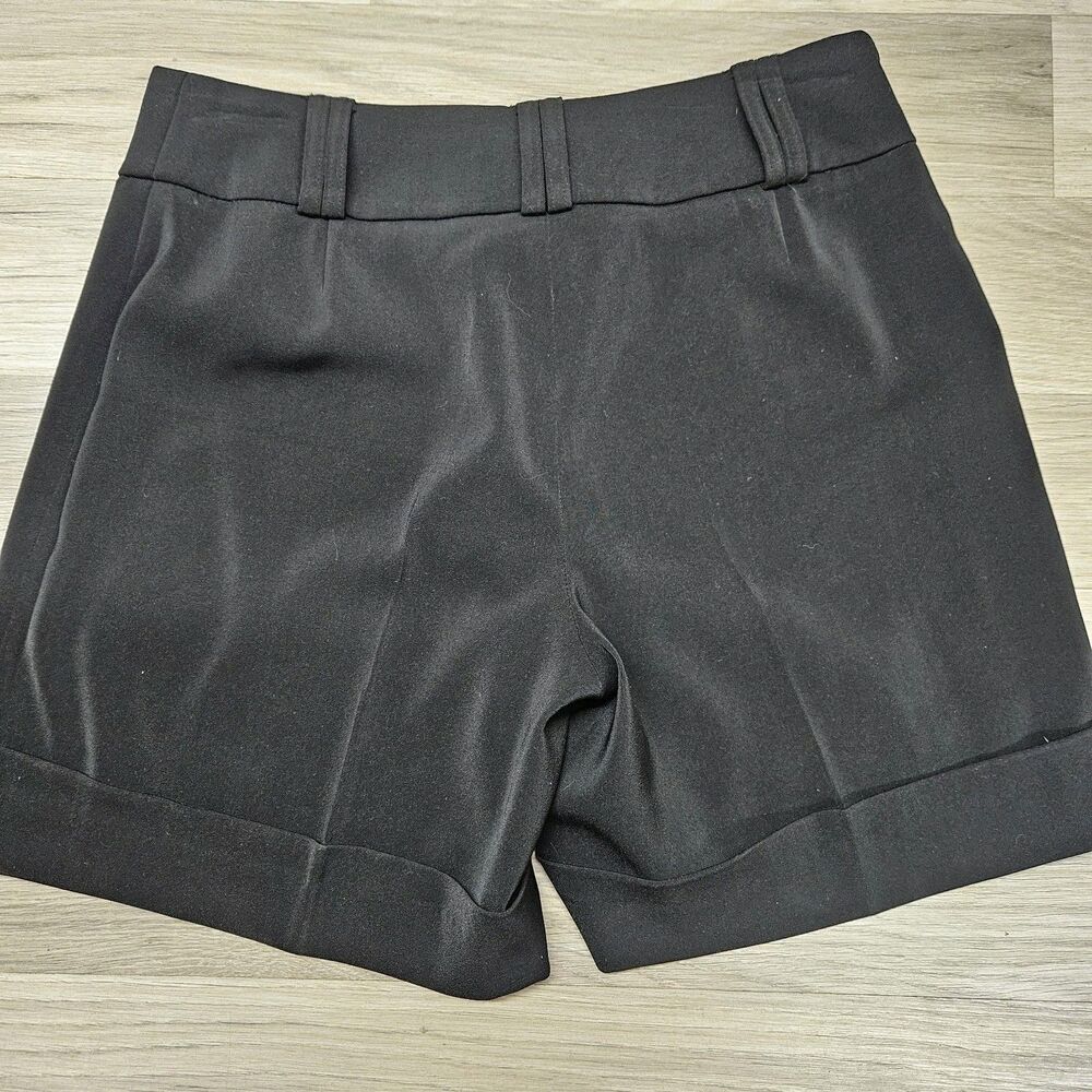 White House Black Market Black Cuffed Shorts Size 4 Chino Business Casual - Picture 8 of 8